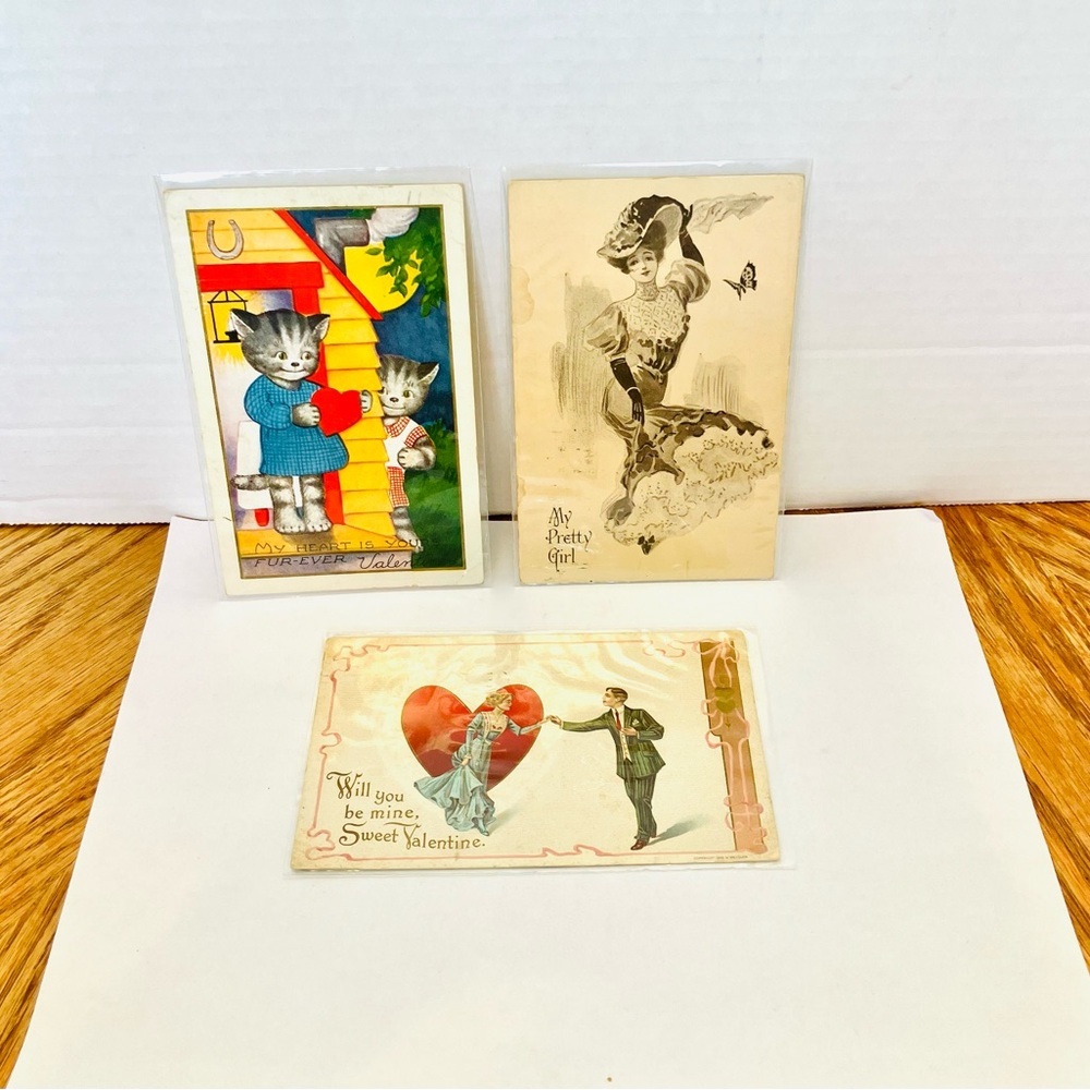 Vintage Early 1900’s Post Cards Lot(3) Posted  1 Cent Read Minor Marks - Picture 2 of 9